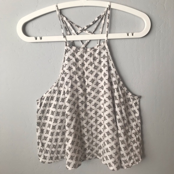 Hollister Patterned Flowy Cropped Top - Picture 1 of 6